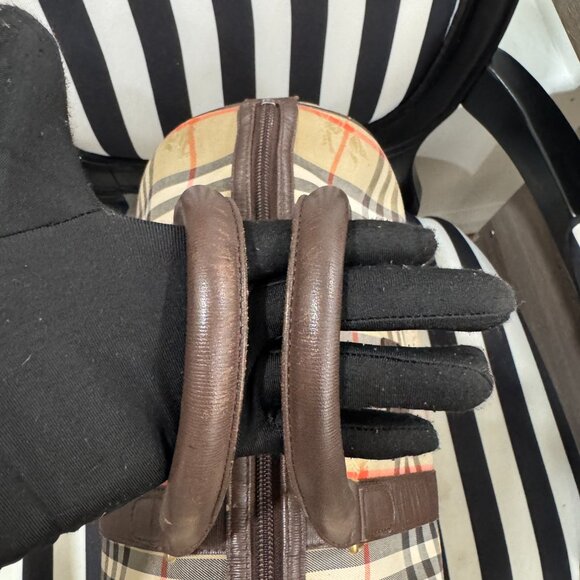 Vintage Burberry Nova Haymarket Check Canvas Boston Bag - Picture 7 of 10